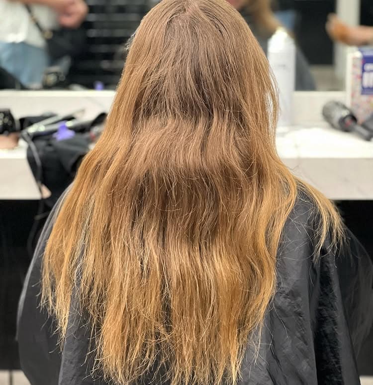 Balayage & treatment, before