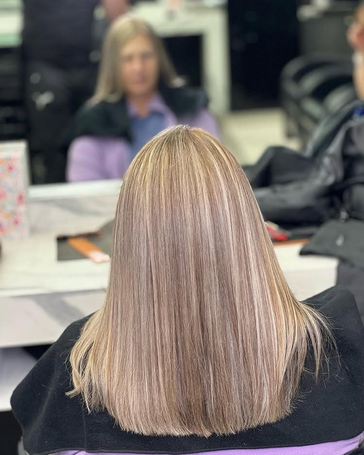Rich copper colour & curls, after