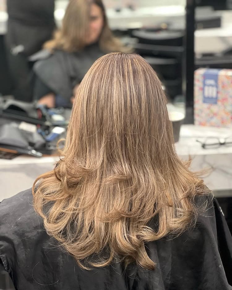 Colour & blow-dry, after