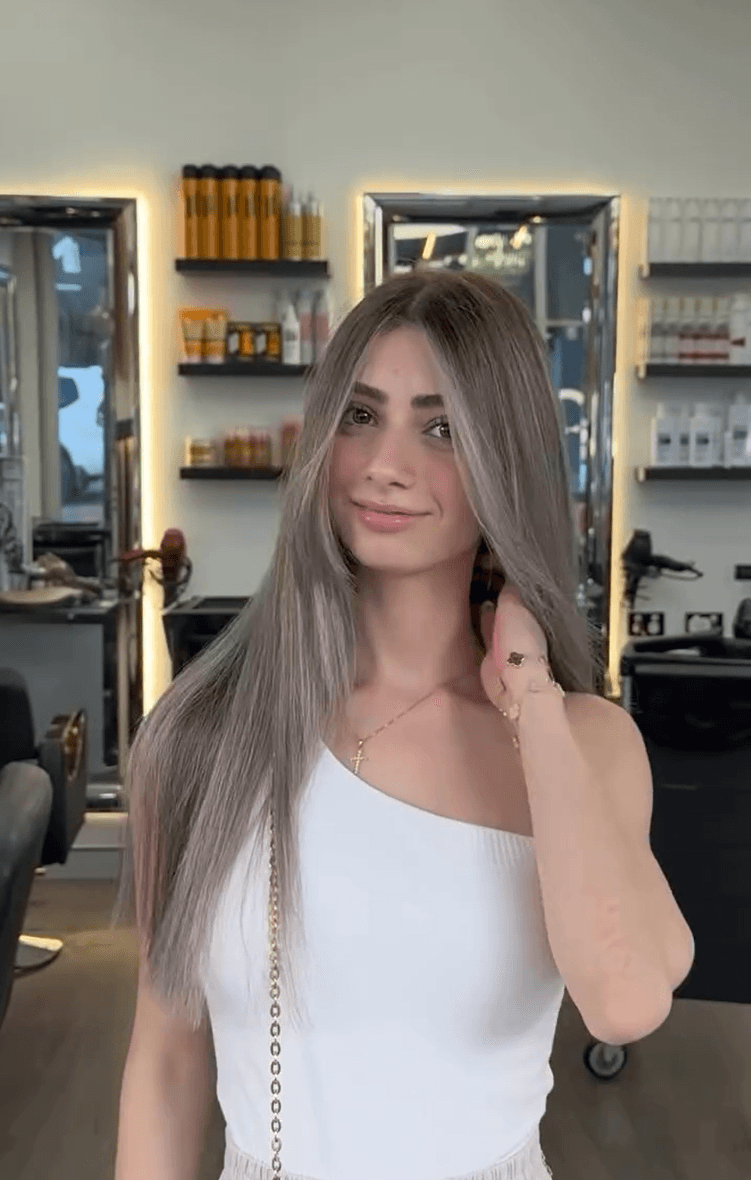 Ash balayage colour at Even Hair Salon