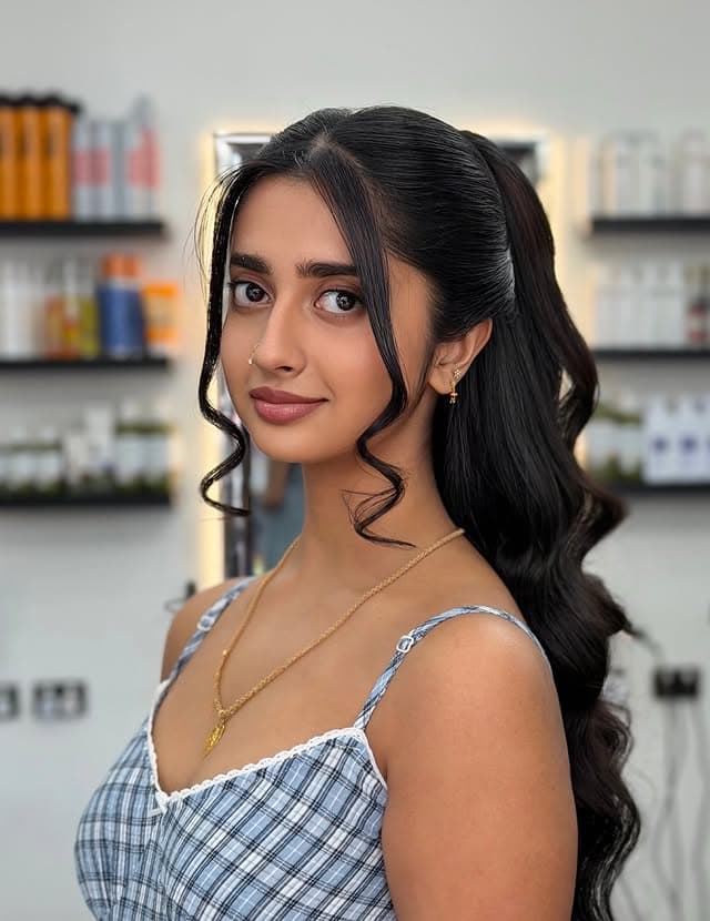 Blow-dry and styling result