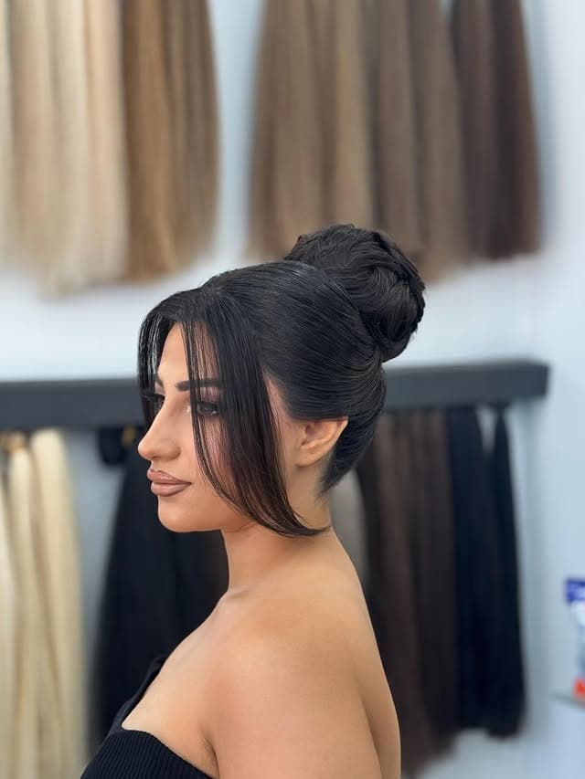 Event hairstyle from the side