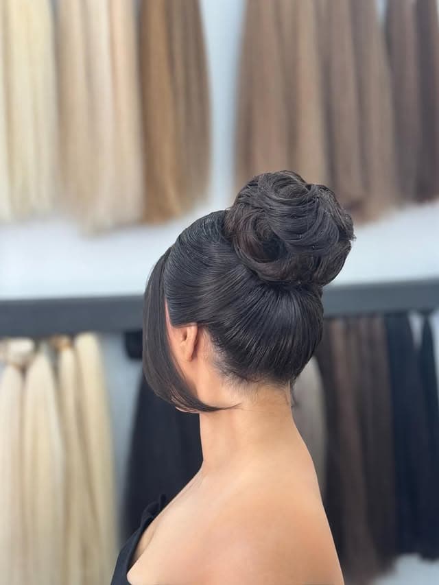Finished engagement hairstyle
